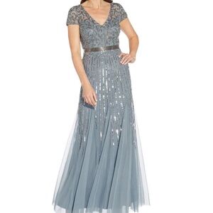 Adrianna Papell beaded Godet gown Size 6M